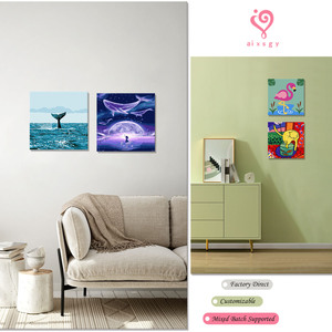 Pintura por Números DIY, Animales Marinos de Fantasía, Pintura al Óleo Digital, Ballena, Flamenco, Gato, Kit de Decoración de Pared Abstracto Hecho a Mano - Product Image 5