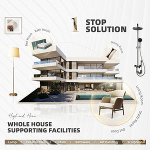 فاخر قصر حلول أثاث وقفة واحدة حزم تسليم المفتاح لمصممي فيلا ميزات منجدة - Product Image 6