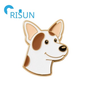 Alfileres de solapa de esmalte duro para cachorros al por mayor, insignias para amantes de los perros, broche de alfiler de peltre, insignia de alfiler de esmalte de perro <span class=keywords><strong>Jack</strong></span> <span class=keywords><strong>Russell</strong></span> Terrier personalizada - Product Image 2