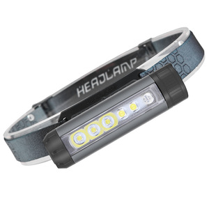 Lampe frontale LED rechargeable avec 4, 5 ou 6 options de lampe, lumière blanche, chargement USB, batterie intégrée, origine Yiwu - Product Image 1