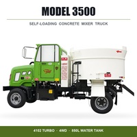 Camion malaxeur à béton électrique 4x4 mini type auto-chargeur avec système hydraulique complet et boîte de vitesses pour projets industriels