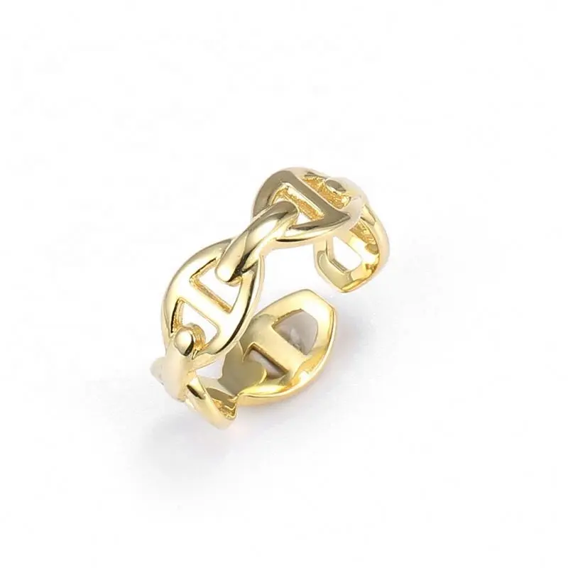 Fashion Jewelry Rings Wholesale 925 Sterling Silver Rhodium Gold Plated Women's Dainty Rings