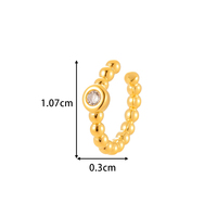 Diseño Moderno Chapado en Oro para Oreja sin Perforar, Brazalete de Cartílago sin Perforación, Pendiente de Oreja con Circonita Cúbica, Joyería para Mujer