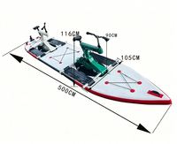 Ponton flottant large en forme de planche de surf, cadre en plastique, ponton plat, vélo aquatique, portable pour la plage, de Chine, Lumark Custom