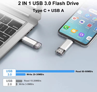 Kustom Logo 128GB 64GB 8GB 16G USB C & Micro USB Pendrive massal murah Metal Flash Drive 3.0 2 1 U Disk garansi 2 tahun