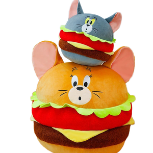 Para princesa oso gran hamburguesa muñeco de peluche serie Foodie bola creativa juguete almohada para dormir muñeca Super suave felpa PP algodón - Product Image 1