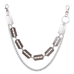 Chaîne de pantalon à double couche en métal, style punk, en alliage de zinc, pour un usage quotidien - Product Image 5