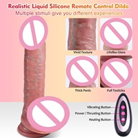 Masturbateur féminin en silicone avec chauffage électrique, simulation réaliste, godemiché télescopique automatique pour massage féminin