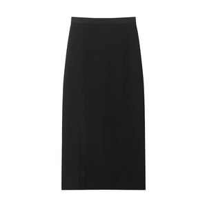 MYST&ZA Women's Clothing 2026 Spring New Fashionable Versatile Sexy <b>Slit</b> Natural Waist Vintage Digital Print <b>Midi</b> <b>Skirt</b> - Product Image 1