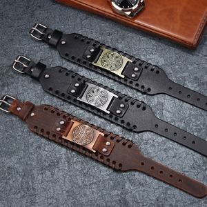 MECYLIFE Viking Jewelry bracciale con cinturino in vera pelle bracciale vichingo Kolovrat bracciale vichingo Heretic - Product Image 5