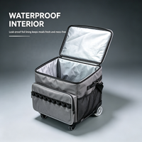 Sac isotherme à roulettes Oxford moderne grande capacité, étanche et anti-fuite avec doublure en aluminium, idéal pour pique-nique et bureau