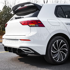 ดิฟฟิวเซอร์กันชนหลัง ABS พร้อมสปอยเลอร์ข้างสำหรับ Volkswagen VW Golf 8 MK8 Pro 2021+ ชุดแต่งกันชน อุปกรณ์ตกแต่งรถยนต์ - Product Image 3