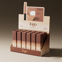 Présentoir de Maquillage Haut de Gamme Personnalisable en Carton Ondulé avec Crochets, Doublure en Éponge, Embossage et Fermeture Magnétique