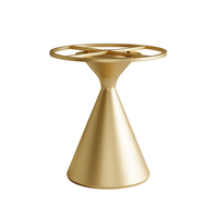 Pieds de table en acier plaqué, design moderne et luxueux, base ronde stable pour table basse, finition laquée.