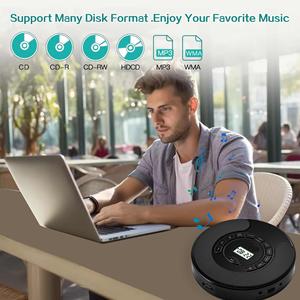 เครื่องเล่นซีดีแบบพกพาส่วนตัวพร้อมลำโพงคู่ในตัว รองรับการส่งสัญญาณบลูทูธ เครื่องเล่นซีดีขนาดเล็ก ใช้ซ้ำซึ้งเพลง เรียนรู้เพลง ใช้ได้ทั้งเดินทางและที่บ้าน - Product Image 6