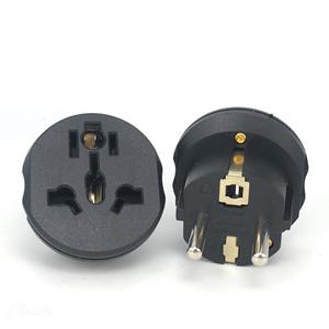 उच्च गुणवत्ता के Eud प्लग एडाप्टर यूरो राउंड 2 पिन रूपांतरण प्लग 16a 250v u u u u u u schuko कनवर्टर - Product Image 1