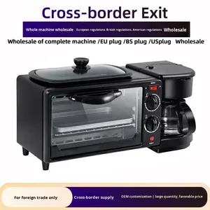Machine à café électrique <span class=keywords><strong>trois</strong></span>-en-un pour le commerce extérieur, grille-pain, four, petit appareil multifonctionnel antiadhésif pour la maison - Product Image 2
