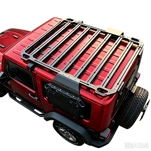 Plateforme de toit en aluminium 2018-2025 pour Jeep Wrangler JL JLU 4 portes, porte-bagages de toit tout-terrain pour toit rigide - Product Image 1