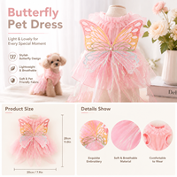 Robe de princesse papillon pour chien, robe de mariée en tulle, jupe en dentelle pour petits chats, costume de fête pour Corgi Teddy, vente en gros