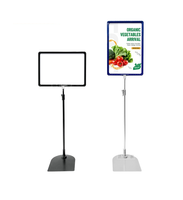 Présentoir publicitaire métallique pour supermarché, support de signalisation A4, présentoir de prix, support d'affichage, porte-affiche