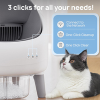 Bac à litière intelligent autonettoyant pour chats, grande capacité, semi-ouvert, contrôle des odeurs, nettoyage facile, contrôle par application