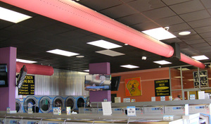 Système de distribution d'air en tissu lavable, conduits en tissu HVAC, conducteurs et diffuseurs d'air, fibres synthétiques - Product Image 5