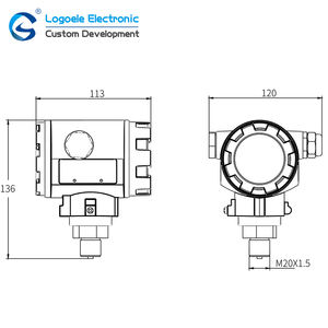 Sensor de Pressão 4-20mA RS485 com Display LCD Transmissor de Pressão Industrial - Product Image 2