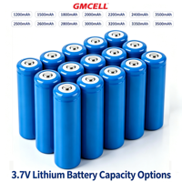Batterie Lithium-Ion 18650 1200mAh 1500mAh 2000mAh 2600mAh 3000mAh 3500mAh 3.6V pour Vélo Électrique et Trottinette Électrique, Pack de Batteries Li-Ion