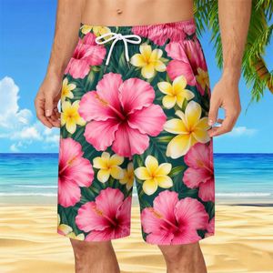 Bañadores de Playa Transpirables con Estampado Floral Tropical Personalizado, Talla Grande, para Hombre, de Secado Rápido - Product Image 1