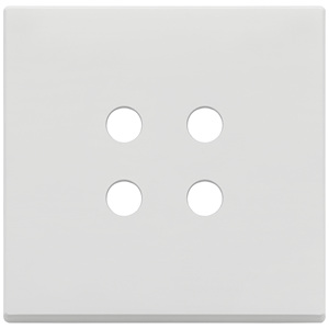 2Mx4 Round Matt White <b>Door</b> <b>Plate</b> 9.5 In Length 1.4 In Height - Product Image 1