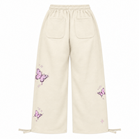 Ensemble de survêtements surdimensionnés en molleton bouclette épais avec épaules tombantes, impression sérigraphique et broderie, pour femme