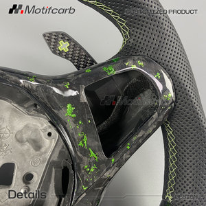 Volante LED de fibra de carbono forjado verde personalizado para BMW Serie 3 5 G20 G30 X3 X4 X5 M3 M4 M5 G20 G30 330i 440i 530i 540i - Product Image 4