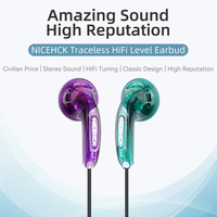 NICEHCK Traceless HIFI Game Earbud 3.5mm/Type-C Dynamic Driver Wired Headset avec 15.4mm Bass Music Sport Earphone VIDO PK2 Mic