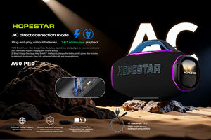 Hopestar A90 Pro 700W 扬声器 IPX6 防水户外卡拉 OK 扬声器，带 2 个无线麦克风，RGB 灯，适合聚会露营 - Product Image 5
