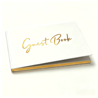 Carnet à couverture rigide personnalisé avec motif floral et dorure à chaud, carnet de signatures des invités, journal d'enregistrement vierge, agenda personnalisé pour mariage