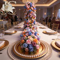 Boule de fleurs artificielle OLERAY couleur personnalisée, toucher réel, centre de table pour mariage, fournitures pour organisateurs de mariages, vente en gros
