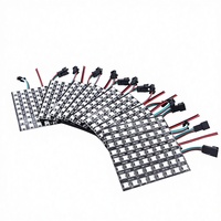 Pantalla LED Flexible de Píxeles 16*16 a Todo Color, Pantalla Flexible de 8*32 con Colores Mágicos Programables, WS2812 5V, Modelo Brillante 8*8