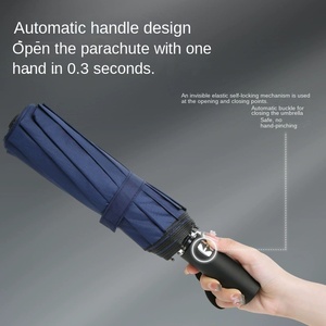 <span class=keywords><strong>Paraguas</strong></span> Plegable <span class=keywords><strong>de</strong></span> Tres Secciones con Apertura Automática Semiautomática <span class=keywords><strong>de</strong></span> 12 Piezas, con Logotipo Personalizado Impreso para Publicidad Empresarial Vidrio con Protección UV - Product Image 3