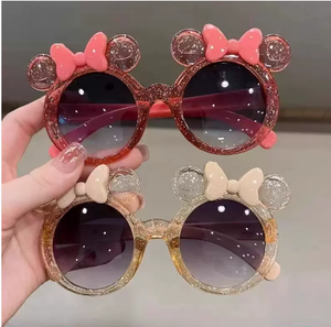Wholesale Versatile Crystal Bow Cartoon <b>Sunglasses</b> for Kids <b>Cute</b> and Trendy Baby Fashion by Manufacturer - Product Image 1