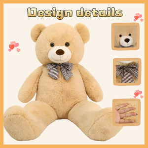 New Khổng Lồ Lớn Gấu Bông 4 Chân 47 Inch Cuộc Sống Kích Thước Tân Gấu Sang Trọng Màu Nâu Thú Nhồi Bông Động Vật Cho Trẻ Em Bạn Trai - Product Image 2