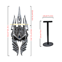 Casque du Roi Lich de Warcraft, Casque de Commandement, Couronne de Glace d'Arthas, Modèle d'accessoire portable pour cosplay