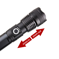 Lampe Torche Tactique LED XHP50 Ultra Lumineuse, Puissante et Rechargeable, Longue Portée, Étanche et Zoomable
