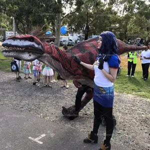 Factory T-rex Velociraptor Traje de dinosaurio realista China para adultos Tamaño real Dinosaurio animatrónico Exclusivo Piel ligera