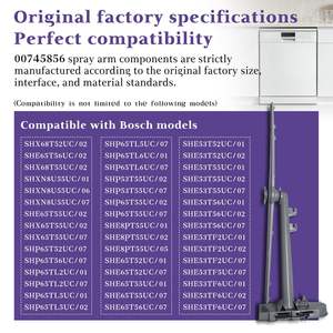 Ensemble de bras de pulvérisation supérieur pour lave-vaisselle 00745856 compatible avec Bosch, en plastique, pour usage domestique - Product Image 4