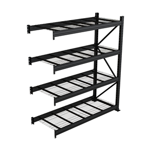 Étagères de supermarché modernes bicolores en promotion – Présentoir métallique bleu et blanc avec barrières de protection pour magasins de proximité - Product Image 6