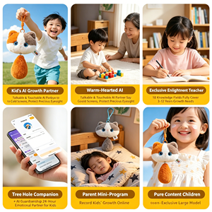 Robot Interattivo AI Educativo per Bambini: Ascolta Canzoni, Racconta <span class=keywords><strong>Storie</strong></span>, Gioca - Portachiavi Interattivo in Peluche - Product Image 2
