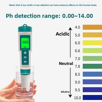 Stylo testeur numérique de qualité de l'eau Vista 7 en 1 avec pH, TDS, EC, salinité, densité, ORP, température pour l'eau de laboratoire