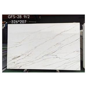 Losa de mármol no poroso de mármol blanco glaciar, azulejo de mármol acentuado, encimera de mármol de sacristía para templo - Product Image 2