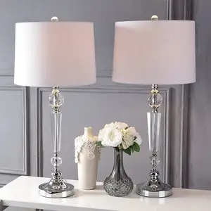 Elegant Crystal LED Table Lamp Modern Contemporary Bedside Light for Bedroom