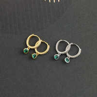Boucles d'oreilles pendantes rondes en argent sterling 925, plaquées rhodium et or 18 carats, colorées, pour mariages, fêtes, vente en gros